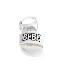 Bebe Little Girls Flat with Rhinestone Dangle Charm Sandals