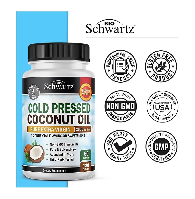 Coconut Oil Capsules 2000mg