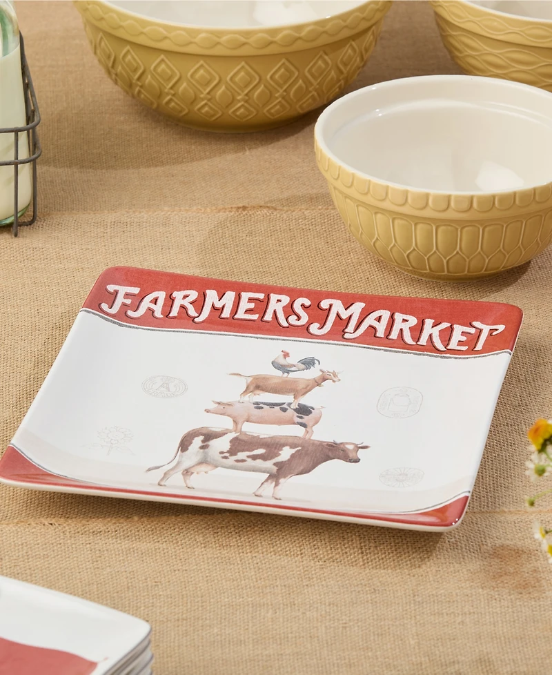 Certified International Vintage Farm Square Platter