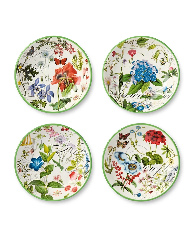 Certified International Greenhouse Soup Bowls, Set of 4, Service for 4