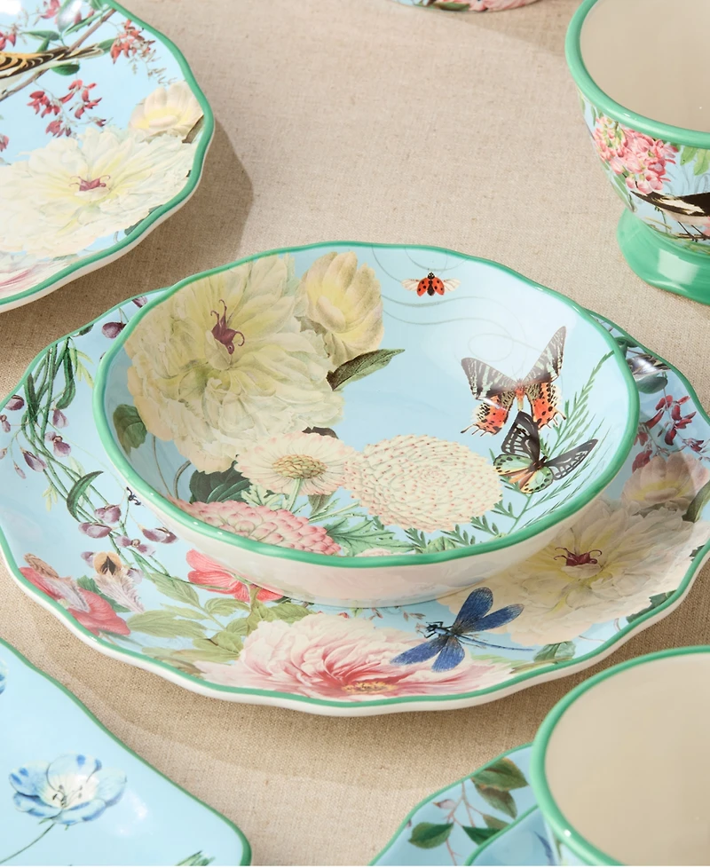 Certified International Flora Soup Bowls, Set of 4, Service for 4