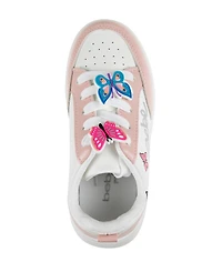 Bebe Little Girls Court with Decorative Screen Print Sneakers