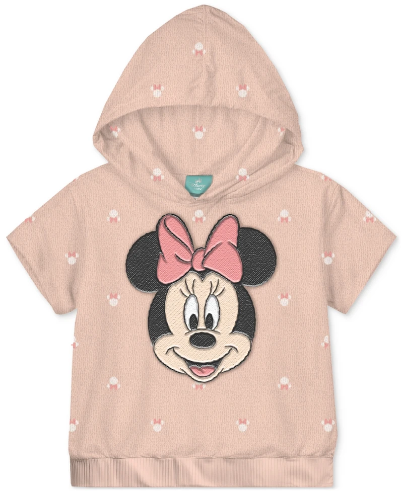 Disney Baby Girls Minnie Mouse Terry Hoodie & Shorts, 2 Piece Set