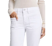 7 For All Mankind Women's Dojo Tailorless Patch-Pocket Bootcut Jeans