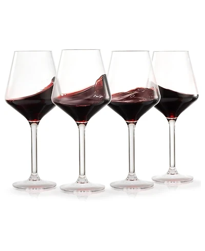 The Wine Savant European Stemmed Wine Glasses, Set of 4