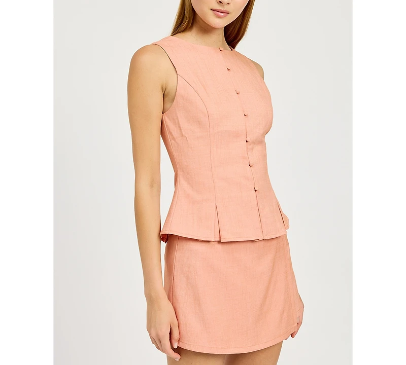 En Saison Women's Amira Peplum Top