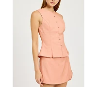 En Saison Women's Amira Peplum Top