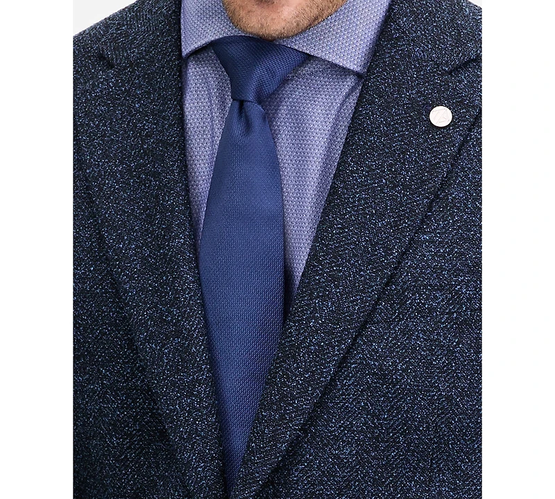Ted by Baker Men's Modern-Fit Blue Boucle Sport Coat