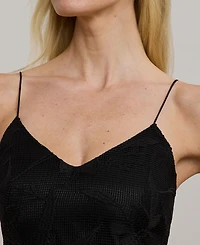 Lauren Ralph Women's Embroidered Sleeveless Cocktail Dress