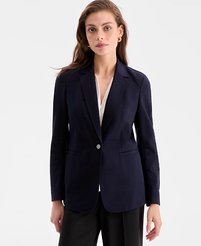 Bar Iii Women's Notch-Collar Single Button Blazer, Created for Macy's