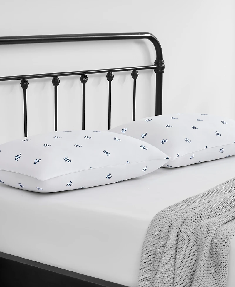 Lauren Ralph Logo Medium Density 2-Pack Down Alternative Pillow