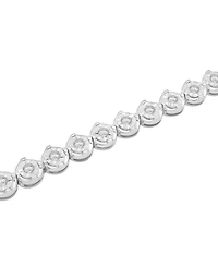Diamond Round Link Bracelet (1 ct. t.w.) in Sterling Silver