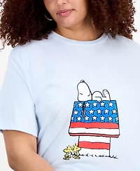 Hybrid Trendy Plus Peanuts Fireworks Crewneck Tee