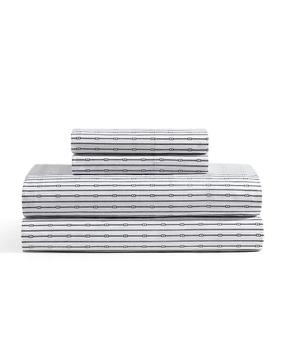 Tommy Hilfiger Printed 200-Thread Count Cotton Percale 3-Pc. Sheet Set, Twin Xl