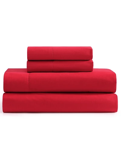 Tommy Hilfiger Solid 200-Thread Count Cotton Percale -Pc. Sheet Set