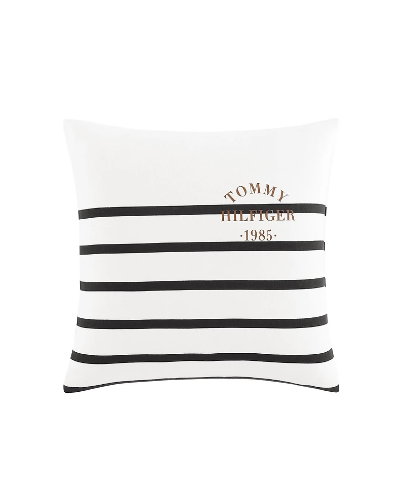 Tommy Hilfiger Placement Stripe Knitted Square Pillow, 20" X 20"