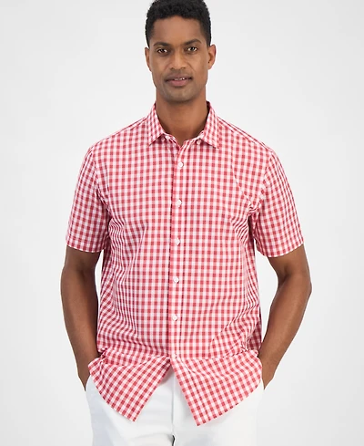 Club Room Men's Woven Gingham Shirt, Exclusively at Macy's