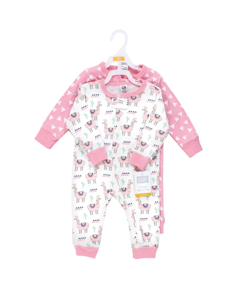 Hudson Baby Girls Cotton Sleep and Play