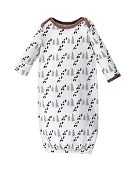 Luvable Friends Baby Boys Unisex Ultra-Soft Interlock Fabric 4-Pack Gowns