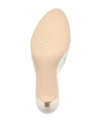 French Connection Nancy Mesh Embroidered Kitten Heel