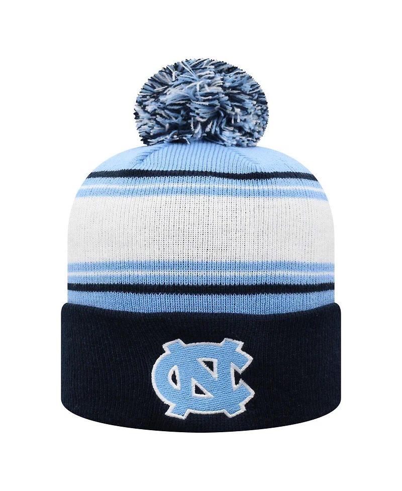 Top of the World Men's Carolina Blue North Carolina Tar Heels Ambient Cuffed with Pom Knit Hat