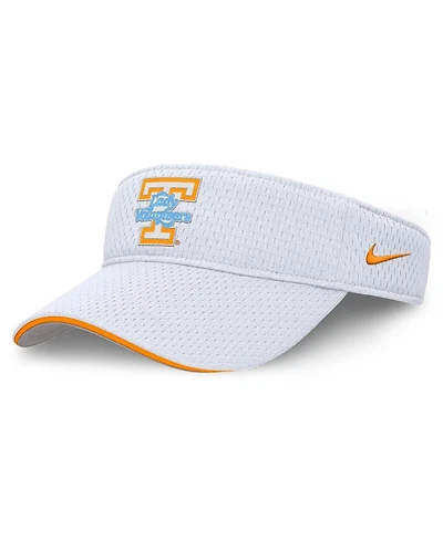 Nike Men's and Women's White Tennessee Volunteers 2025 Dugout Softball Ace Performance Adjustable Visor Hat