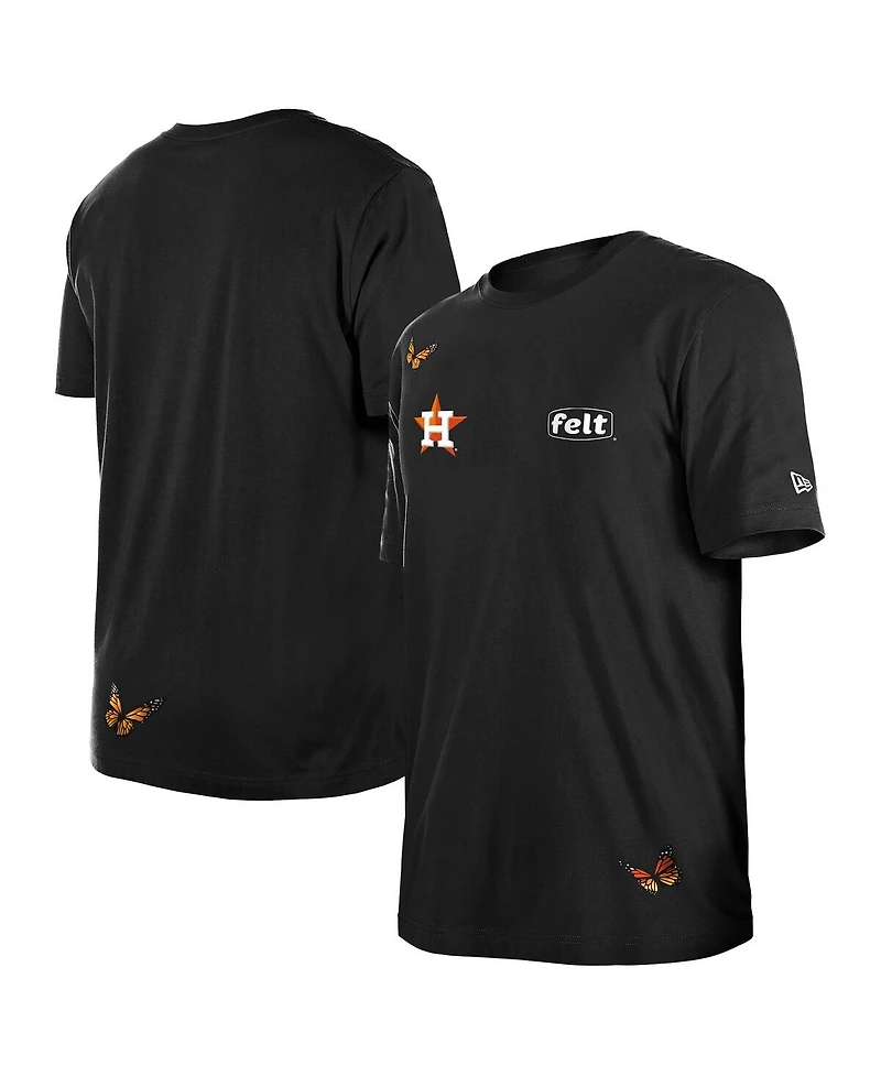 New Era x Felt Men's Black Houston Astros T-Shirt