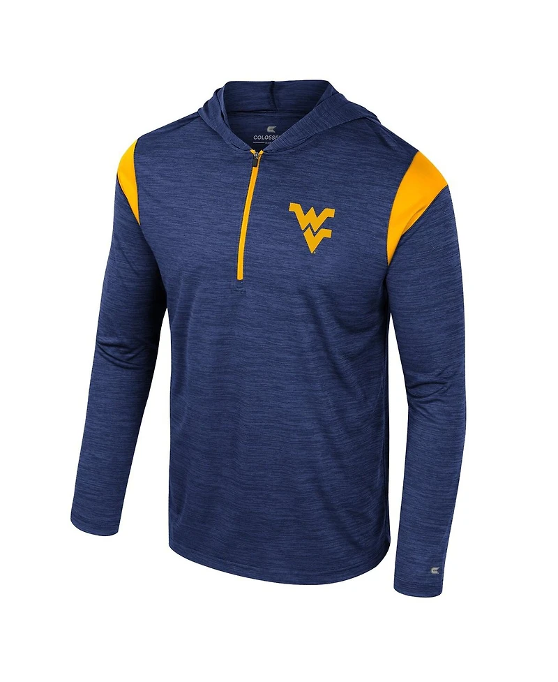 Colosseum Men's Navy West Virginia Mountaineers Dozer Half-Zip Windshirt