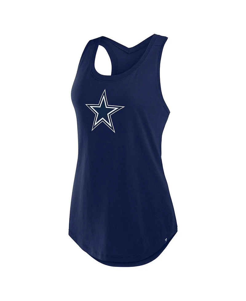 Fanatics Women's Navy Dallas Cowboys Iron Fan Tank Top