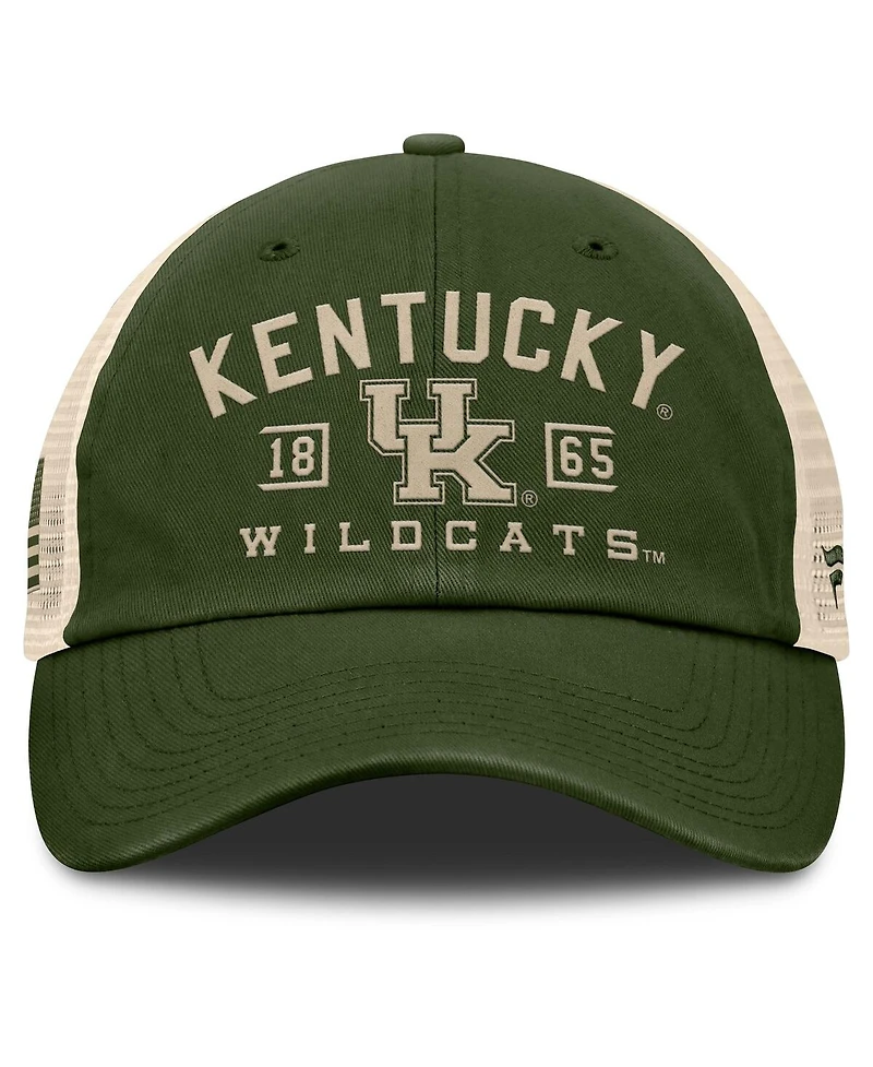 Fanatics Men's Olive Kentucky Wildcats Oht Military Appreciation Frontier Trucker Adjustable Hat
