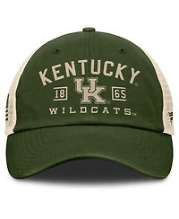 Fanatics Men's Olive Kentucky Wildcats Oht Military Appreciation Frontier Trucker Adjustable Hat