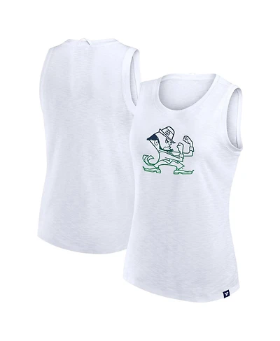 Fanatics Women's White Notre Dame Fighting Irish Activate Slub Tank Top