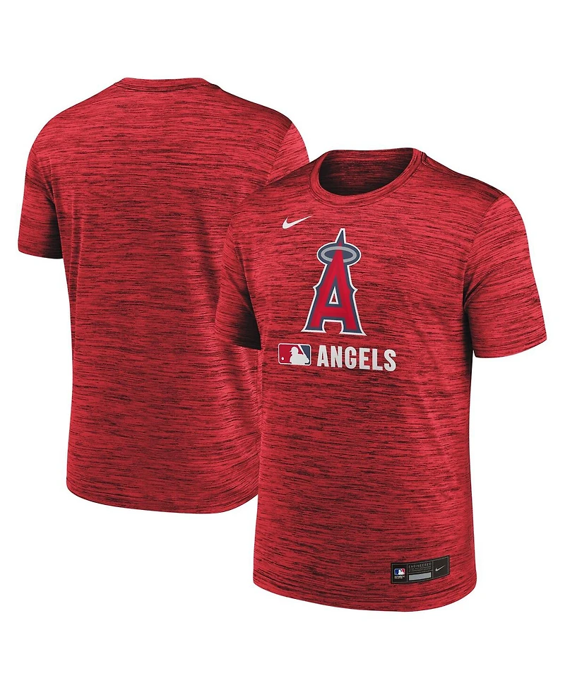 Nike Men's Red Los Angeles Angels Authentic Collection Velocity Performance Practice T-Shirt