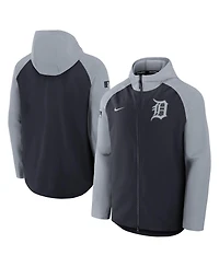Nike Men's /Navy Detroit Tigers Authentic Collection Raglan Performance Full-Zip Jacket