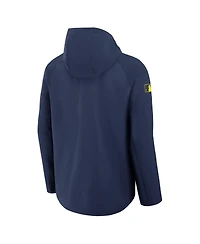 Nike Men's Navy Milwaukee Brewers Authentic Collection Raglan Performance Full-Zip Jacket
