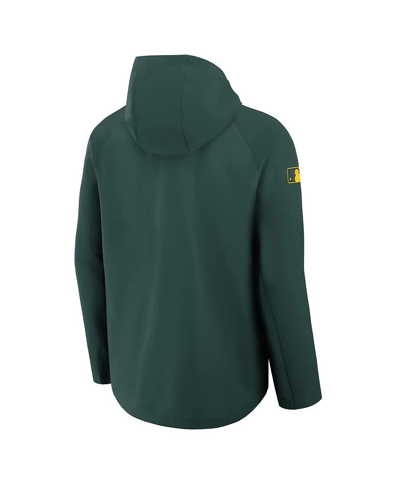 Nike Men's Green Athletics Authentic Collection Raglan Performance Full-Zip Jacket