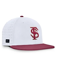 Nike Men's White Florida State Seminoles On-Field Dugout True Performance Fitted Hat