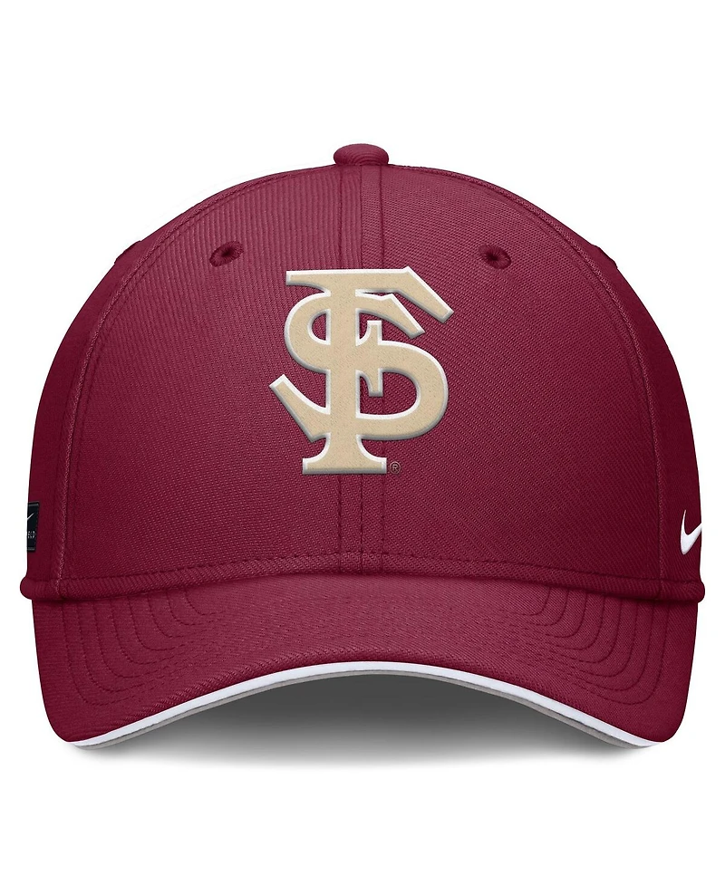 Nike Men's Garnet Florida State Seminoles 2025 Dugout Coaches Rise Swoosh Performance Flex Hat