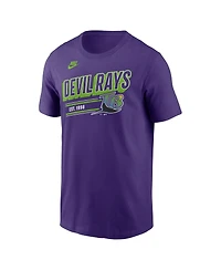 Nike Men's Purple Tampa Bay Rays Cooperstown Collection Retro T-Shirt