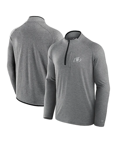 Fanatics Men's Black Colorado Buffaloes Mock Neck Half-Zip Pullover Jacket