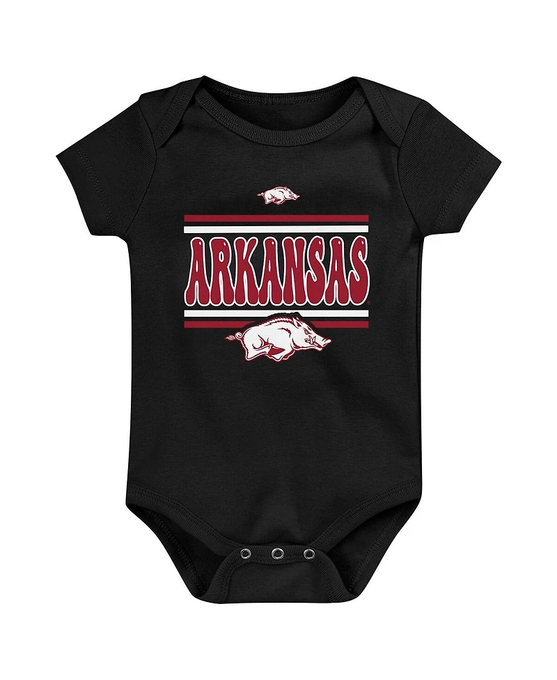 Outerstuff Newborn Cardinal Arkansas Razorbacks Sunday Comics Bodysuit 3-Pack