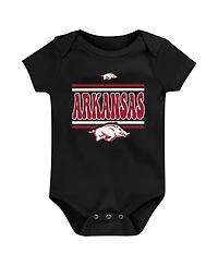 Outerstuff Newborn Cardinal Arkansas Razorbacks Sunday Comics Bodysuit 3-Pack