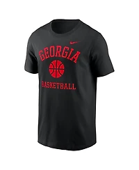 Nike Men's Black Georgia Bulldogs Basketball Icon T-Shirt