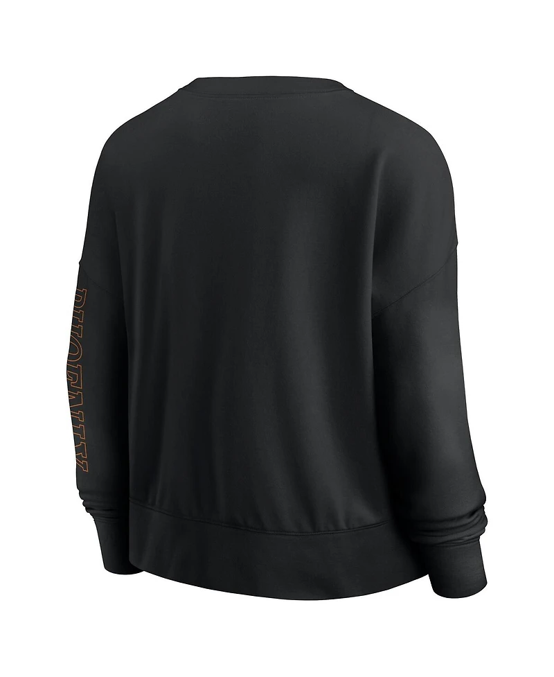 Fanatics Women's Black Phoenix Suns Oversized Game Day Pullover Sweatshirt