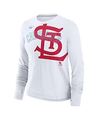 Nike Women's White St. Louis Cardinals Cooperstown Collection Long Sleeve T-Shirt