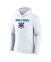 Fanatics Men's White Indiana State Sycamores Primary Logo Pullover Hoodie
