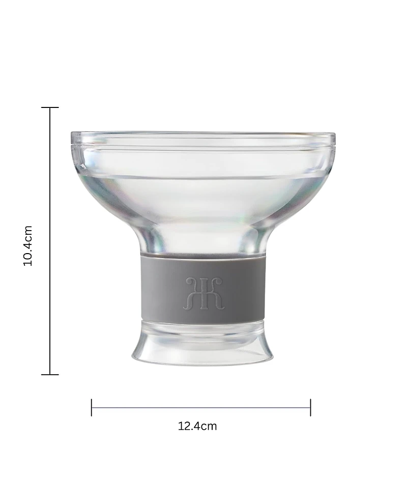 The Wine Savant Khen Frozen Margarita and Cocktail Chiller Glasses, Set of 4