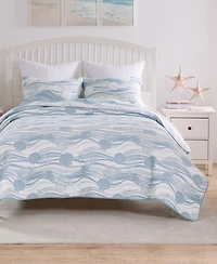 Greenland Home Fashions Dover Reversible Matelasse -Pc. Coverlet Set