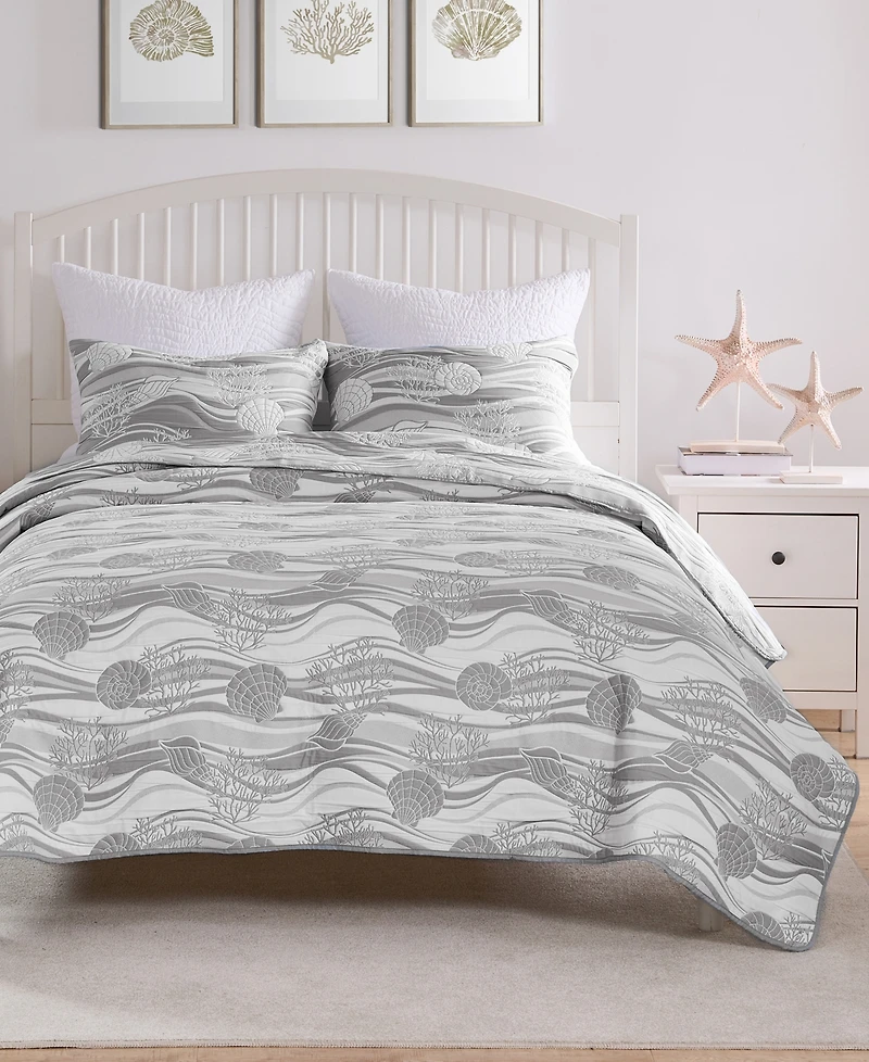 Greenland Home Fashions Dover Reversible Matelasse -Pc. Coverlet Set
