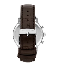 Maserati Men's Chronograph Brown Leather Watch, 42mm